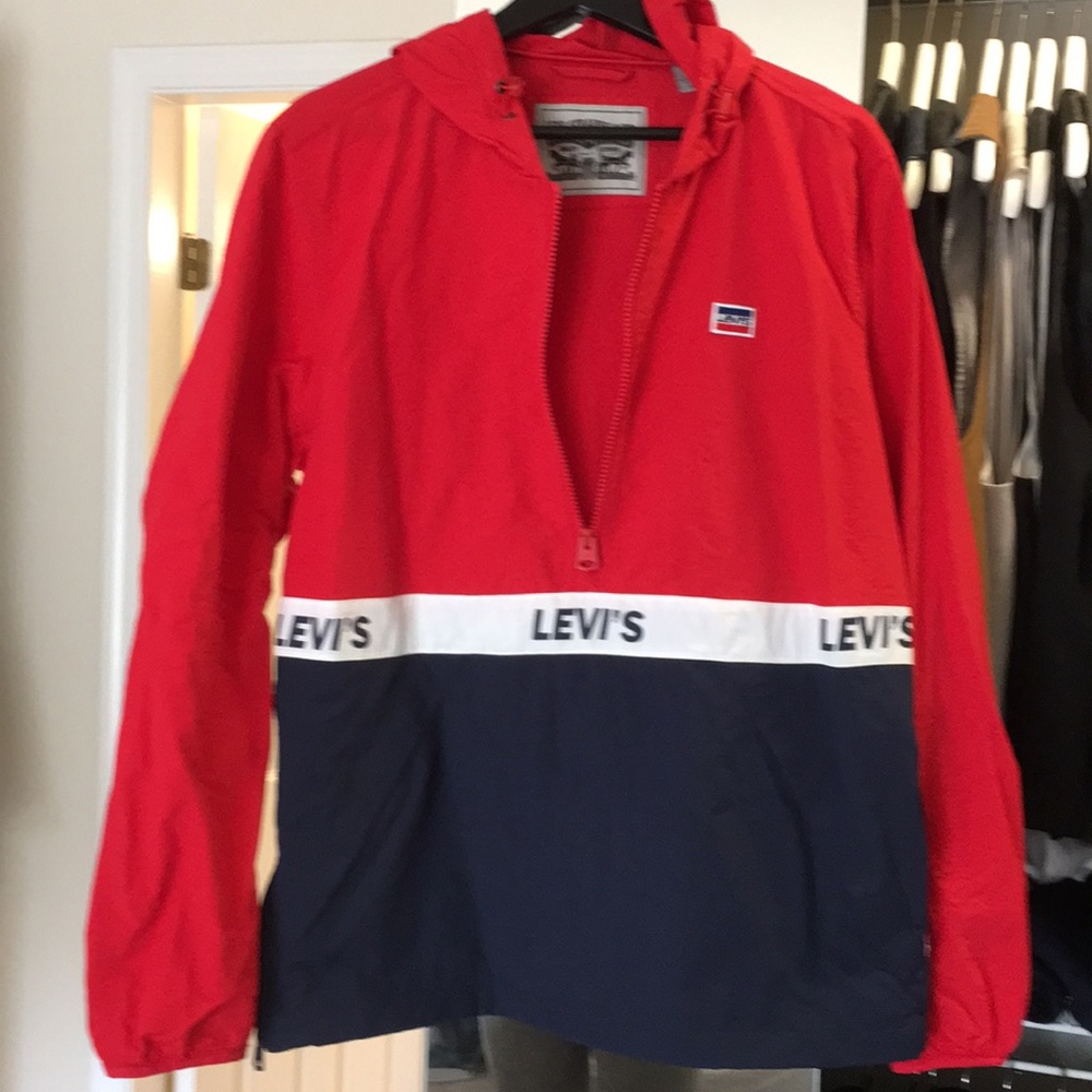 Levi’s Taslan Half Zip Red WindbreakerJacket